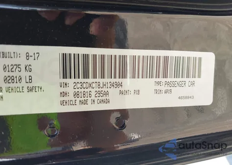 2018 Dodge Charger R/T Rwd z USA, uszkodzony, nr VIN 2C3CDXCT8JH134904